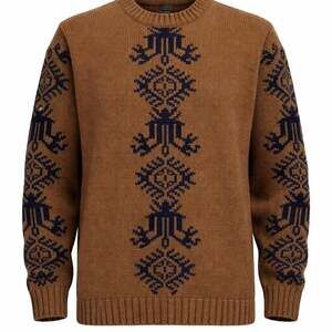 Vintage 90s Banana Republic Safari & Travel Brown Cotton Intarsia Sweater - Size